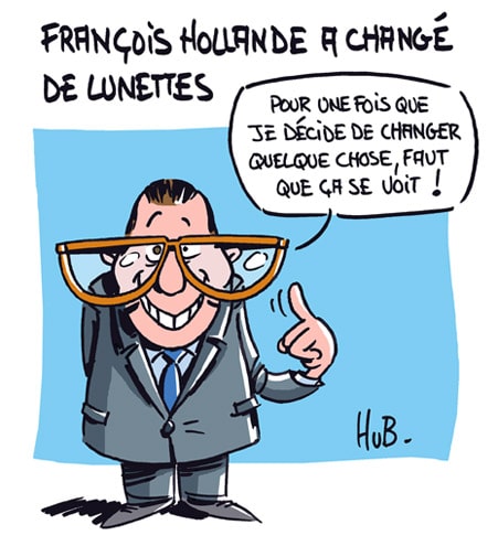 François Hollande a changé de lunettes